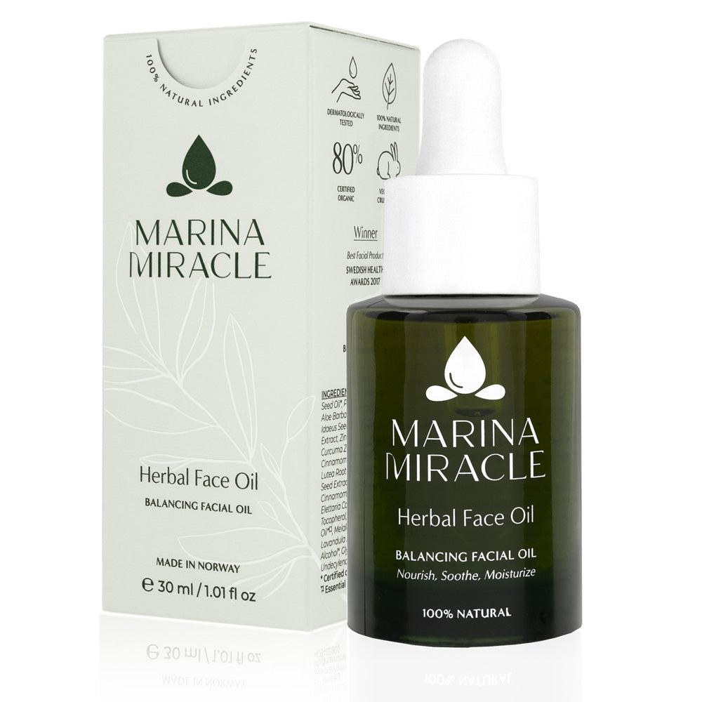 Marina Miracle Herbal Face Oil med eske