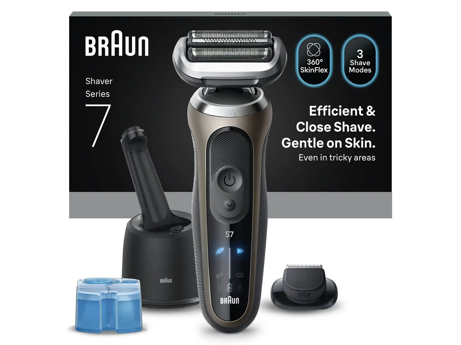 Braun Series 7 72-C7200cc barbermaskin med SmartCare-stasjon