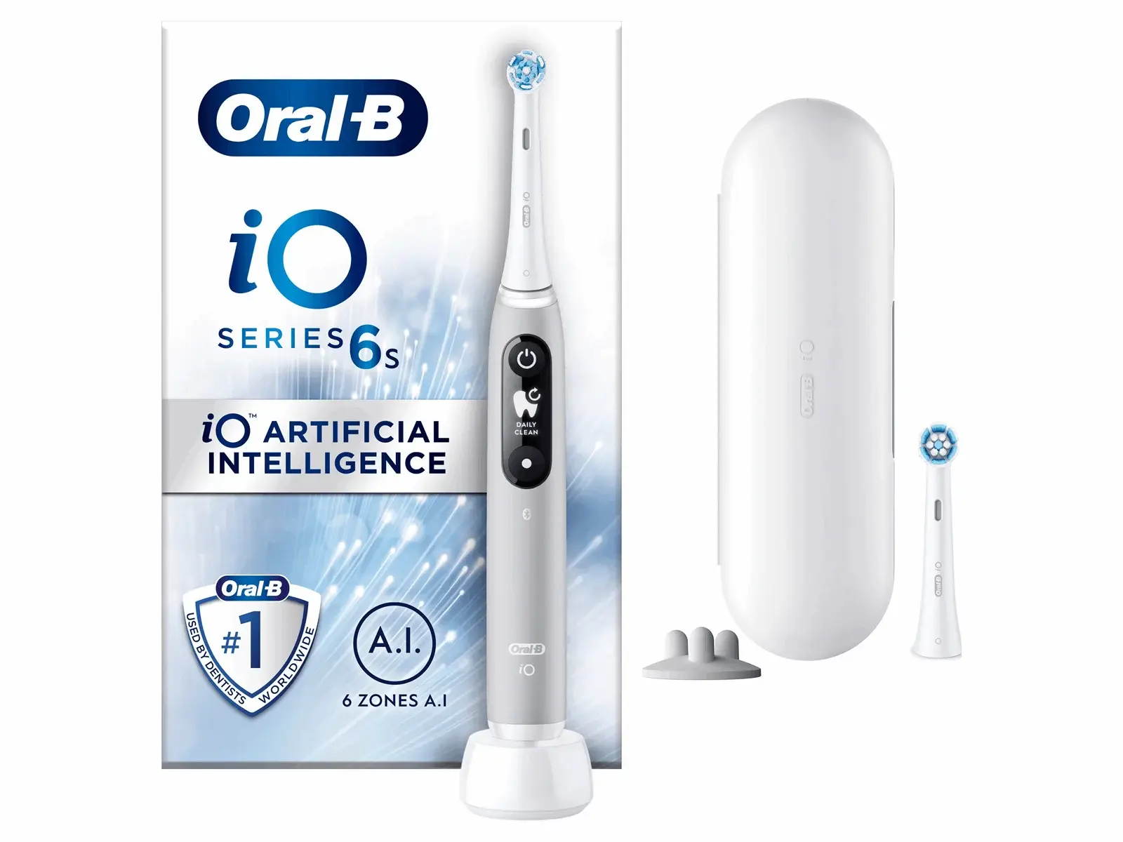Oral-B iO 6S elektrisk tannbørste i grå med skjerm