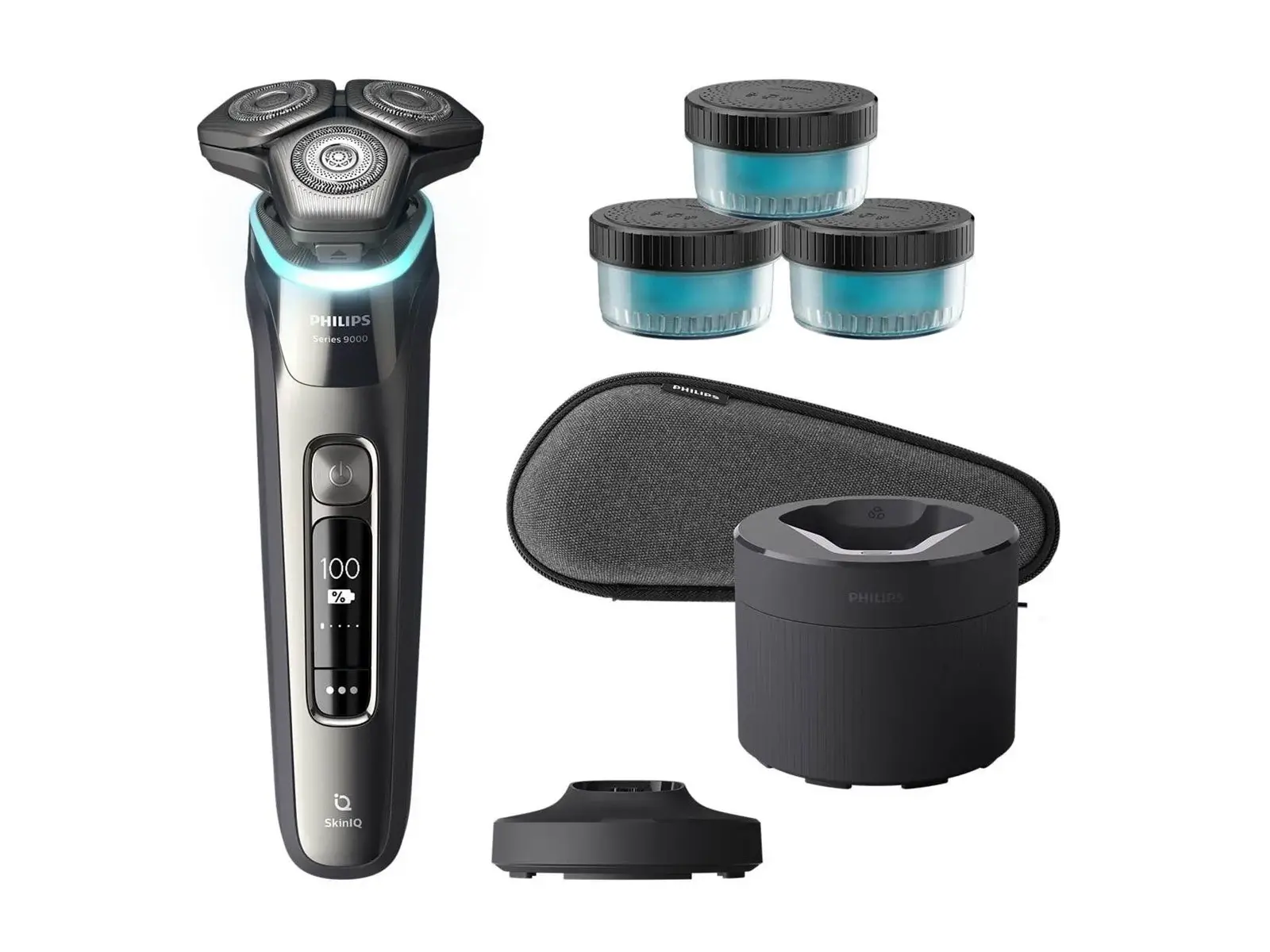 Philips Shaver Series 9000 S9974/63 roterende barbermaskin i mørk krom